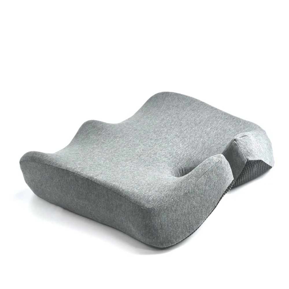  Seat Cushion Pillow - Orthopedic Design - 100% Memory Foam  Supports & Protects Sciatica, Coccyx, Tailbone Pain Back Support -Ideal for  Home Office Chair, or Car Driver (Grey) : Office Products
